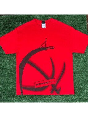 Vintage Y2K Shaq 34 Basketball T-Shirt Red XL Big Print Hip Hop Streetwear